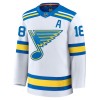 Miesten NHL St. Louis Blues Pelipaita 2025-26 Fanatics Premium Robert Thomas Vieras Valkoinen